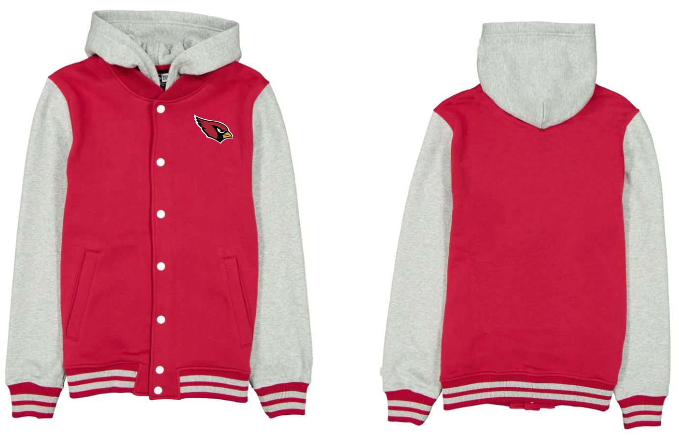 Men 2026 NFL Arizona Cardinals  jacket hoodie Red 01